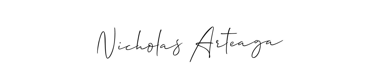 Make a short Nicholas Arteaga signature style. Manage your documents anywhere anytime using Allison_Script. Create and add eSignatures, submit forms, share and send files easily. Nicholas Arteaga signature style 2 images and pictures png