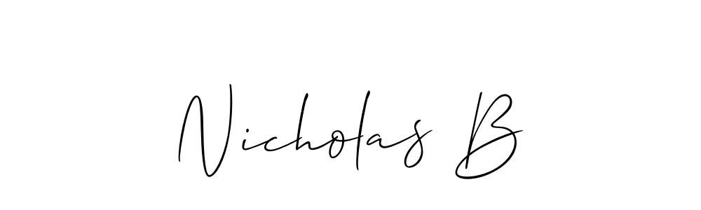 Make a beautiful signature design for name Nicholas B. Use this online signature maker to create a handwritten signature for free. Nicholas B signature style 2 images and pictures png
