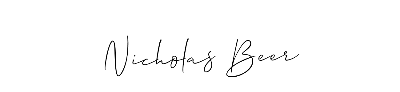 Use a signature maker to create a handwritten signature online. With this signature software, you can design (Allison_Script) your own signature for name Nicholas Beer. Nicholas Beer signature style 2 images and pictures png