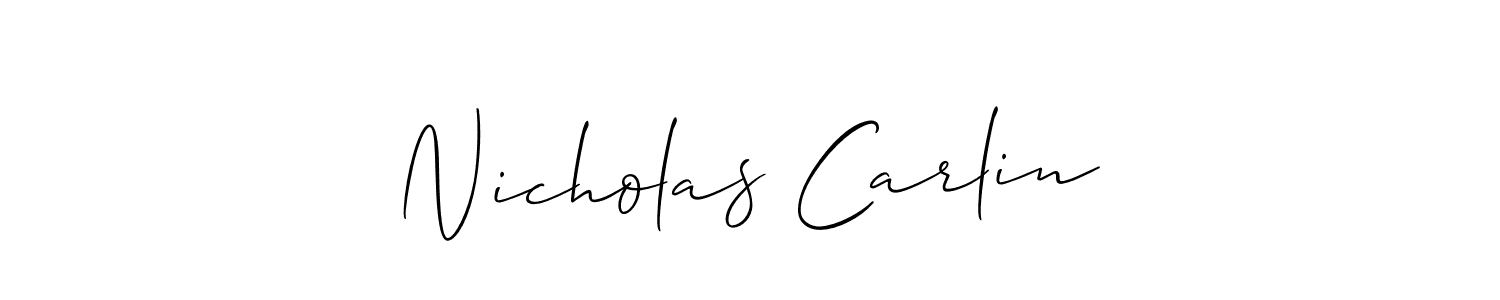 This is the best signature style for the Nicholas Carlin name. Also you like these signature font (Allison_Script). Mix name signature. Nicholas Carlin signature style 2 images and pictures png