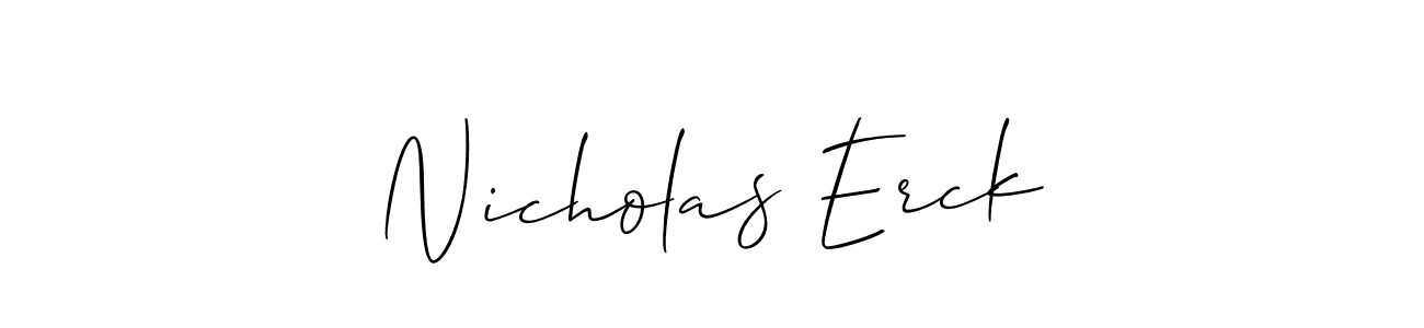 It looks lik you need a new signature style for name Nicholas Erck. Design unique handwritten (Allison_Script) signature with our free signature maker in just a few clicks. Nicholas Erck signature style 2 images and pictures png