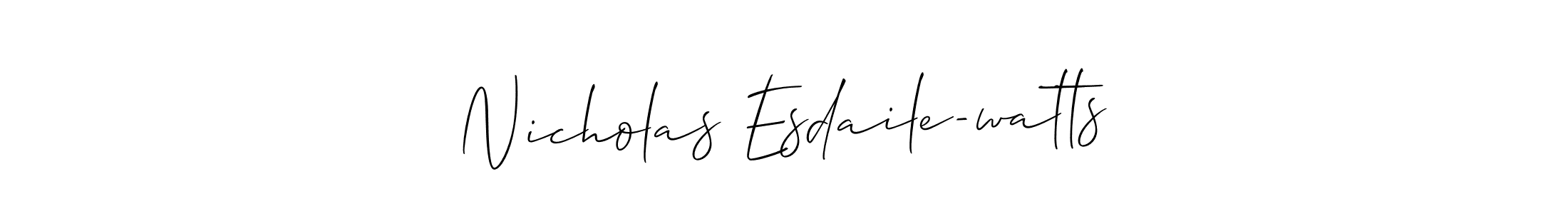 Design your own signature with our free online signature maker. With this signature software, you can create a handwritten (Allison_Script) signature for name Nicholas Esdaile-watts. Nicholas Esdaile-watts signature style 2 images and pictures png