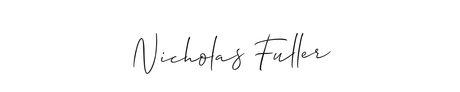 Use a signature maker to create a handwritten signature online. With this signature software, you can design (Allison_Script) your own signature for name Nicholas Fuller. Nicholas Fuller signature style 2 images and pictures png