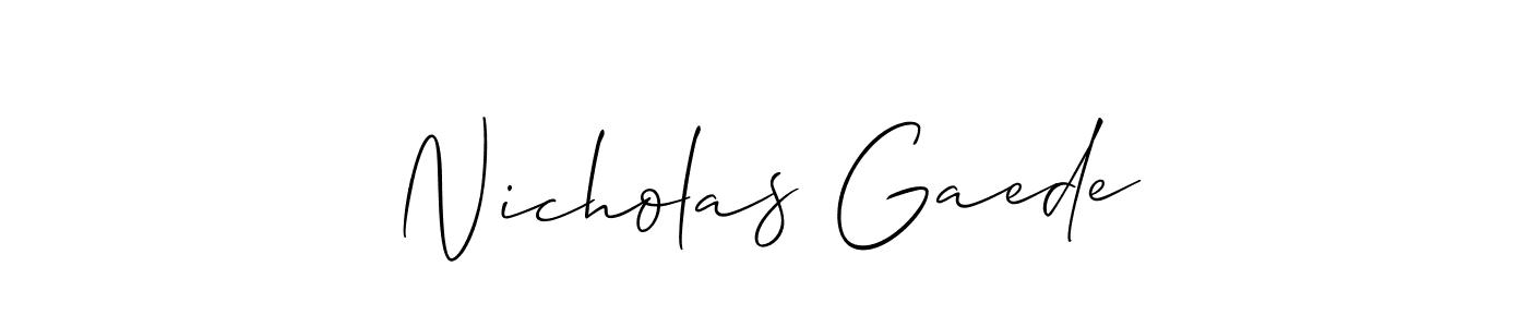 Make a beautiful signature design for name Nicholas Gaede. Use this online signature maker to create a handwritten signature for free. Nicholas Gaede signature style 2 images and pictures png