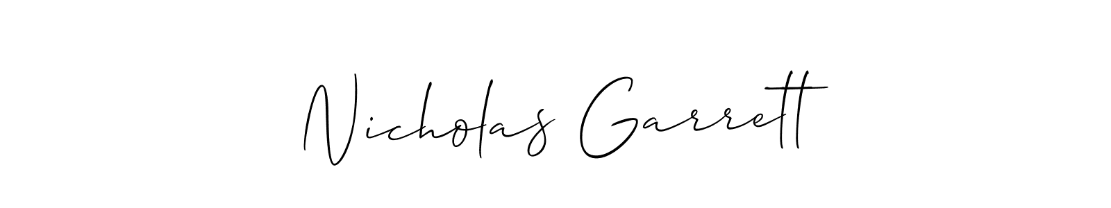 This is the best signature style for the Nicholas Garrett name. Also you like these signature font (Allison_Script). Mix name signature. Nicholas Garrett signature style 2 images and pictures png