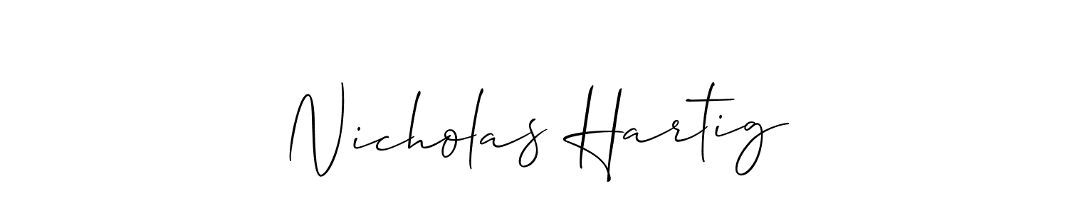 Nicholas Hartig stylish signature style. Best Handwritten Sign (Allison_Script) for my name. Handwritten Signature Collection Ideas for my name Nicholas Hartig. Nicholas Hartig signature style 2 images and pictures png