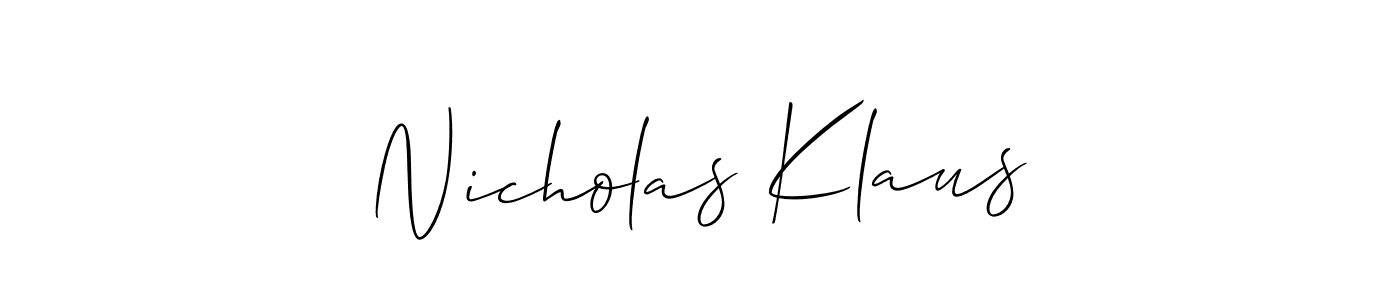 Similarly Allison_Script is the best handwritten signature design. Signature creator online .You can use it as an online autograph creator for name Nicholas Klaus. Nicholas Klaus signature style 2 images and pictures png