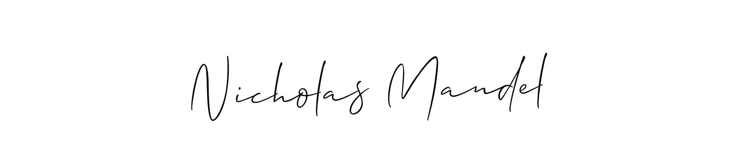 Similarly Allison_Script is the best handwritten signature design. Signature creator online .You can use it as an online autograph creator for name Nicholas Mandel. Nicholas Mandel signature style 2 images and pictures png