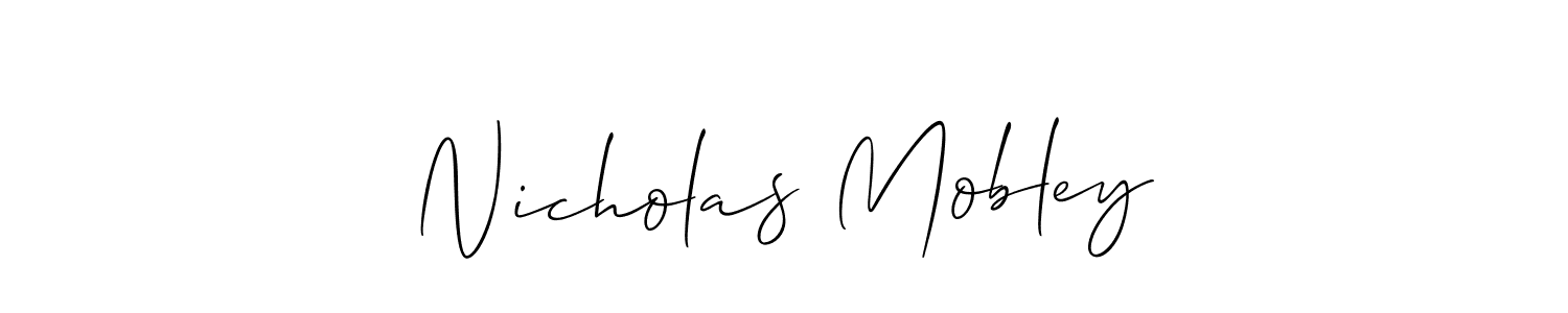 You can use this online signature creator to create a handwritten signature for the name Nicholas Mobley. This is the best online autograph maker. Nicholas Mobley signature style 2 images and pictures png