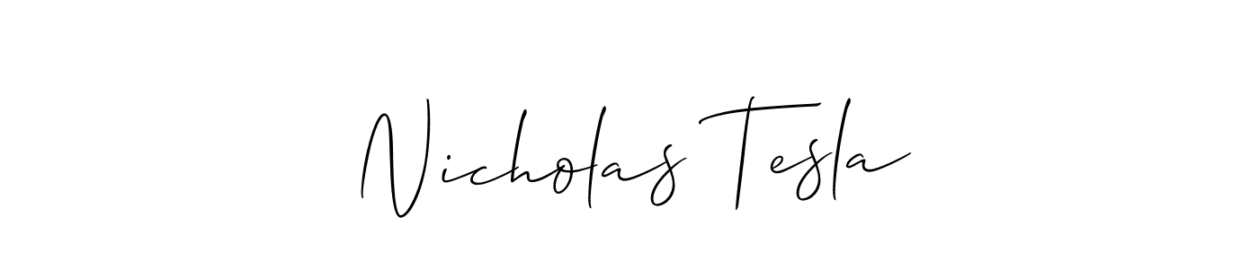 Allison_Script is a professional signature style that is perfect for those who want to add a touch of class to their signature. It is also a great choice for those who want to make their signature more unique. Get Nicholas Tesla name to fancy signature for free. Nicholas Tesla signature style 2 images and pictures png