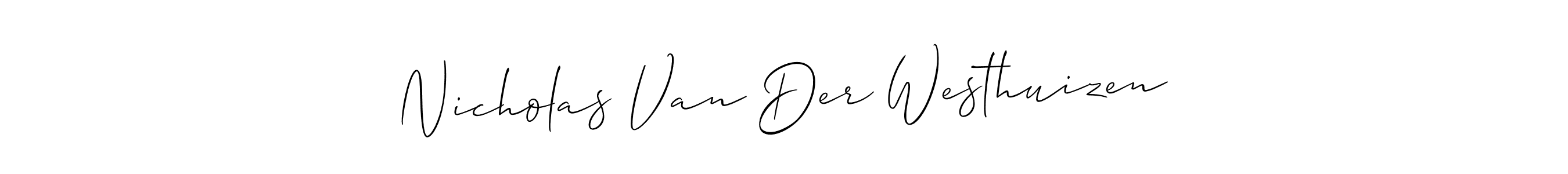 Nicholas Van Der Westhuizen stylish signature style. Best Handwritten Sign (Allison_Script) for my name. Handwritten Signature Collection Ideas for my name Nicholas Van Der Westhuizen. Nicholas Van Der Westhuizen signature style 2 images and pictures png