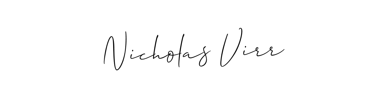 Here are the top 10 professional signature styles for the name Nicholas Virr. These are the best autograph styles you can use for your name. Nicholas Virr signature style 2 images and pictures png