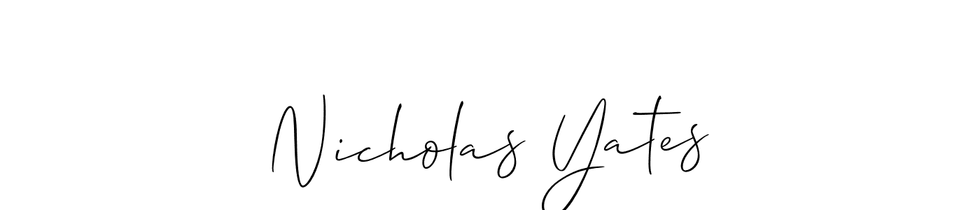 Create a beautiful signature design for name Nicholas Yates. With this signature (Allison_Script) fonts, you can make a handwritten signature for free. Nicholas Yates signature style 2 images and pictures png