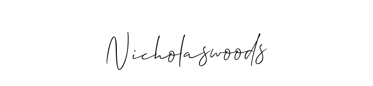 Make a beautiful signature design for name Nicholaswoods. Use this online signature maker to create a handwritten signature for free. Nicholaswoods signature style 2 images and pictures png