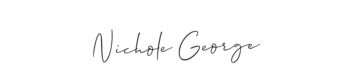 if you are searching for the best signature style for your name Nichole George. so please give up your signature search. here we have designed multiple signature styles  using Allison_Script. Nichole George signature style 2 images and pictures png