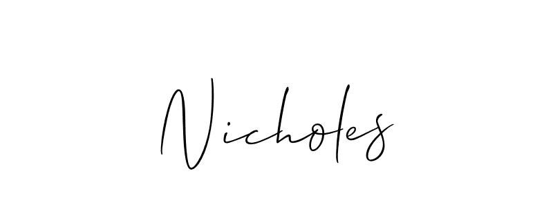 How to make Nicholes name signature. Use Allison_Script style for creating short signs online. This is the latest handwritten sign. Nicholes signature style 2 images and pictures png