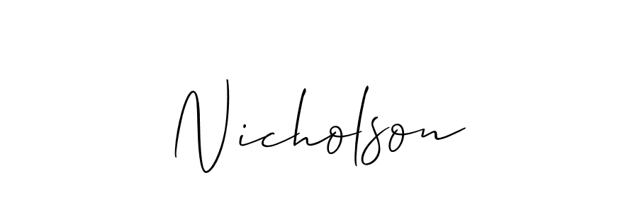 Best and Professional Signature Style for Nicholson. Allison_Script Best Signature Style Collection. Nicholson signature style 2 images and pictures png