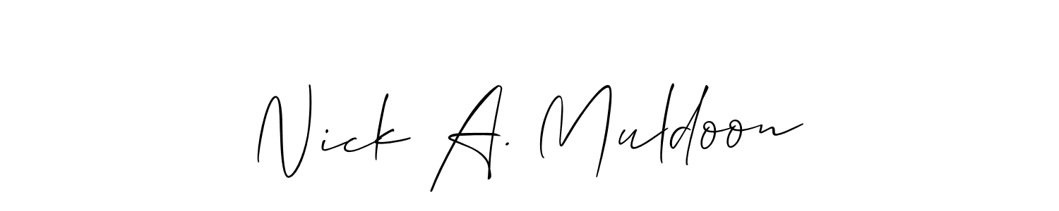 Make a beautiful signature design for name Nick A. Muldoon. Use this online signature maker to create a handwritten signature for free. Nick A. Muldoon signature style 2 images and pictures png