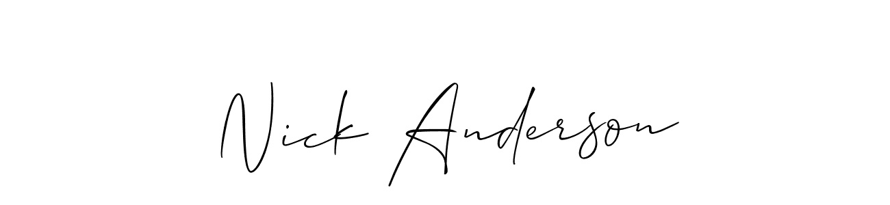 Nick Anderson stylish signature style. Best Handwritten Sign (Allison_Script) for my name. Handwritten Signature Collection Ideas for my name Nick Anderson. Nick Anderson signature style 2 images and pictures png