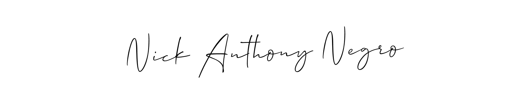 Nick Anthony Negro stylish signature style. Best Handwritten Sign (Allison_Script) for my name. Handwritten Signature Collection Ideas for my name Nick Anthony Negro. Nick Anthony Negro signature style 2 images and pictures png