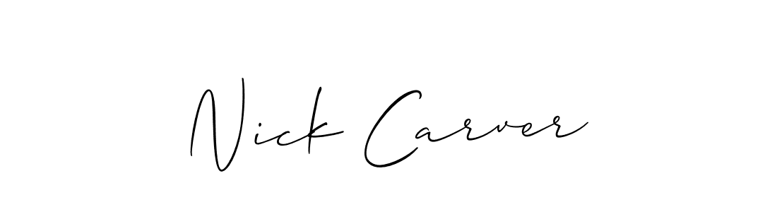 Nick Carver stylish signature style. Best Handwritten Sign (Allison_Script) for my name. Handwritten Signature Collection Ideas for my name Nick Carver. Nick Carver signature style 2 images and pictures png