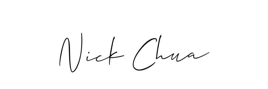 You should practise on your own different ways (Allison_Script) to write your name (Nick Chua) in signature. don't let someone else do it for you. Nick Chua signature style 2 images and pictures png