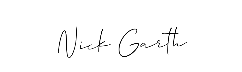 Design your own signature with our free online signature maker. With this signature software, you can create a handwritten (Allison_Script) signature for name Nick Garth. Nick Garth signature style 2 images and pictures png