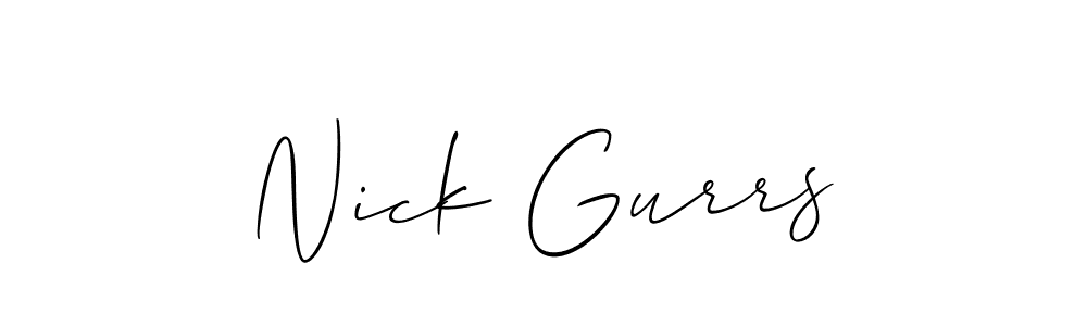 Create a beautiful signature design for name Nick Gurrs. With this signature (Allison_Script) fonts, you can make a handwritten signature for free. Nick Gurrs signature style 2 images and pictures png