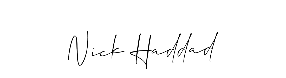 Check out images of Autograph of Nick Haddad name. Actor Nick Haddad Signature Style. Allison_Script is a professional sign style online. Nick Haddad signature style 2 images and pictures png