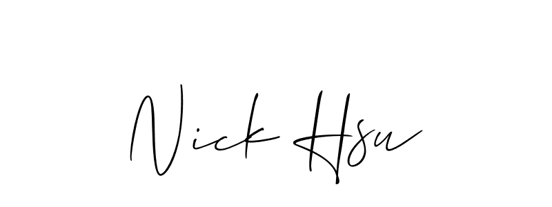 Once you've used our free online signature maker to create your best signature Allison_Script style, it's time to enjoy all of the benefits that Nick Hsu name signing documents. Nick Hsu signature style 2 images and pictures png