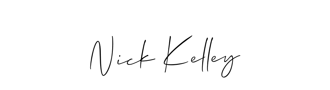 Make a beautiful signature design for name Nick Kelley. With this signature (Allison_Script) style, you can create a handwritten signature for free. Nick Kelley signature style 2 images and pictures png