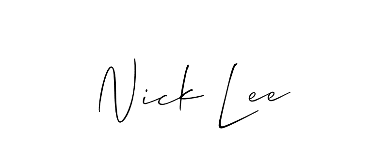 Nick Lee stylish signature style. Best Handwritten Sign (Allison_Script) for my name. Handwritten Signature Collection Ideas for my name Nick Lee. Nick Lee signature style 2 images and pictures png