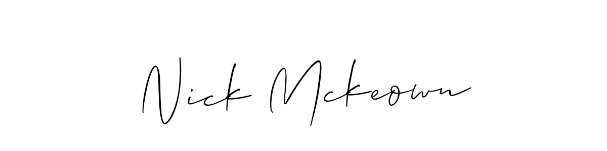 Nick Mckeown stylish signature style. Best Handwritten Sign (Allison_Script) for my name. Handwritten Signature Collection Ideas for my name Nick Mckeown. Nick Mckeown signature style 2 images and pictures png