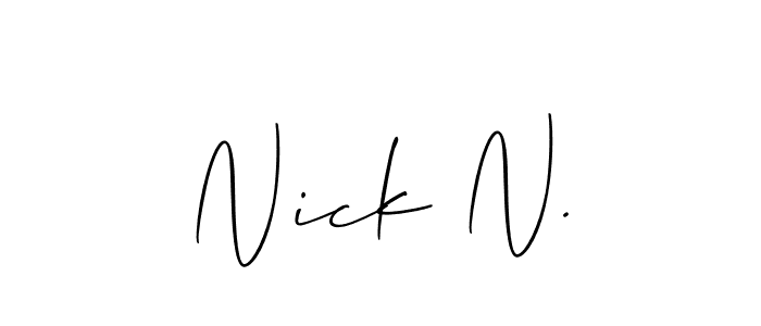 How to make Nick N. signature? Allison_Script is a professional autograph style. Create handwritten signature for Nick N. name. Nick N. signature style 2 images and pictures png