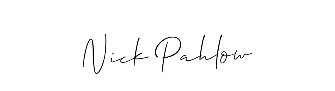 Best and Professional Signature Style for Nick Pahlow. Allison_Script Best Signature Style Collection. Nick Pahlow signature style 2 images and pictures png