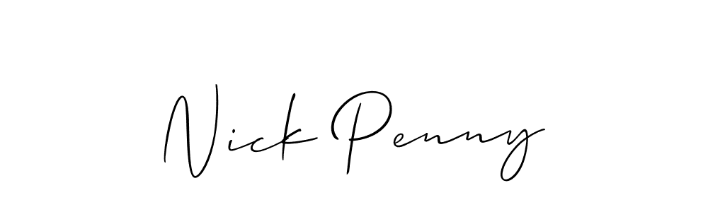 Create a beautiful signature design for name Nick Penny. With this signature (Allison_Script) fonts, you can make a handwritten signature for free. Nick Penny signature style 2 images and pictures png