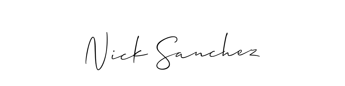 Best and Professional Signature Style for Nick Sanchez. Allison_Script Best Signature Style Collection. Nick Sanchez signature style 2 images and pictures png