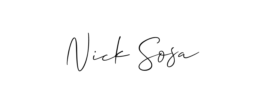 Also we have Nick Sosa name is the best signature style. Create professional handwritten signature collection using Allison_Script autograph style. Nick Sosa signature style 2 images and pictures png
