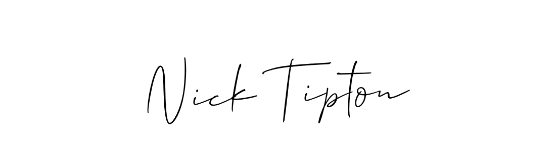 How to make Nick Tipton signature? Allison_Script is a professional autograph style. Create handwritten signature for Nick Tipton name. Nick Tipton signature style 2 images and pictures png