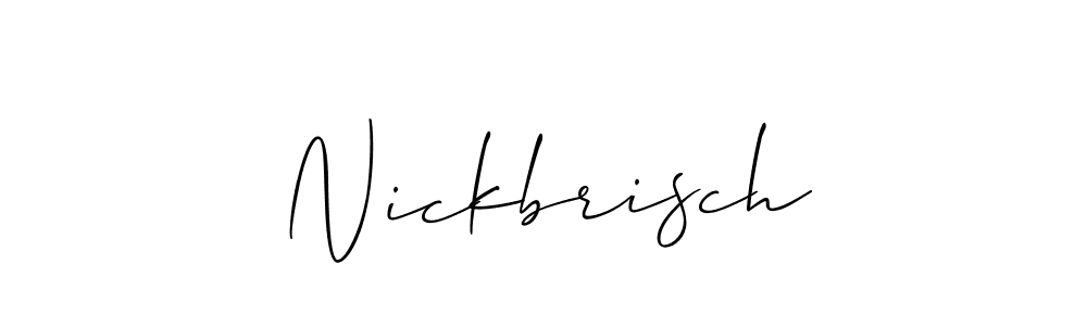 How to make Nickbrisch name signature. Use Allison_Script style for creating short signs online. This is the latest handwritten sign. Nickbrisch signature style 2 images and pictures png