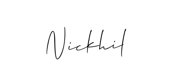 Once you've used our free online signature maker to create your best signature Allison_Script style, it's time to enjoy all of the benefits that Nickhil name signing documents. Nickhil signature style 2 images and pictures png