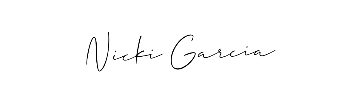 Check out images of Autograph of Nicki Garcia name. Actor Nicki Garcia Signature Style. Allison_Script is a professional sign style online. Nicki Garcia signature style 2 images and pictures png