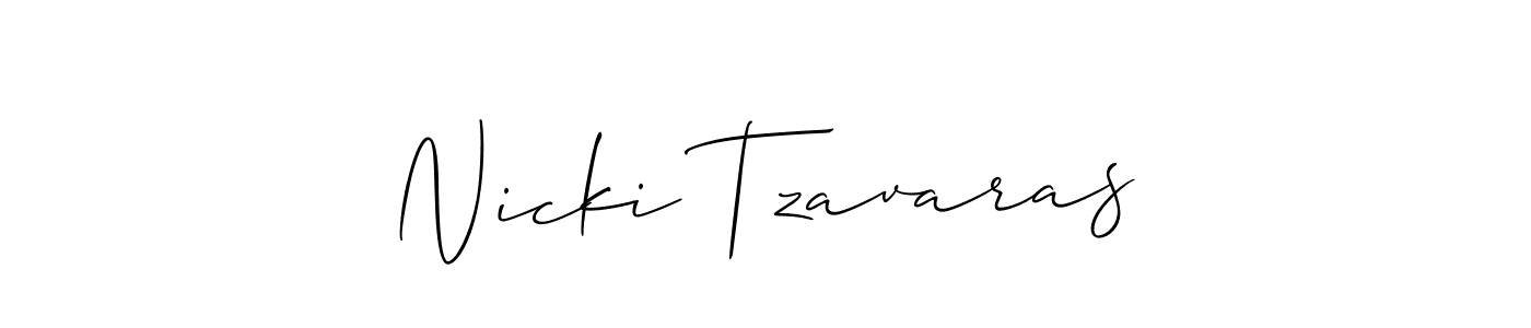 Use a signature maker to create a handwritten signature online. With this signature software, you can design (Allison_Script) your own signature for name Nicki Tzavaras. Nicki Tzavaras signature style 2 images and pictures png