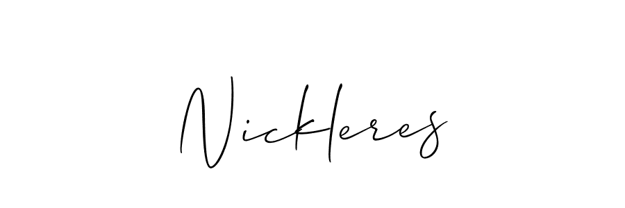 Here are the top 10 professional signature styles for the name Nickleres. These are the best autograph styles you can use for your name. Nickleres signature style 2 images and pictures png