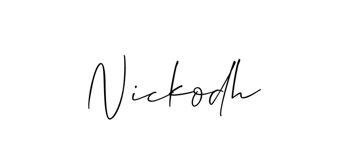 Also we have Nickodh name is the best signature style. Create professional handwritten signature collection using Allison_Script autograph style. Nickodh signature style 2 images and pictures png