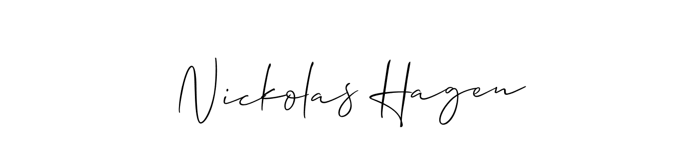 Also we have Nickolas Hagen name is the best signature style. Create professional handwritten signature collection using Allison_Script autograph style. Nickolas Hagen signature style 2 images and pictures png