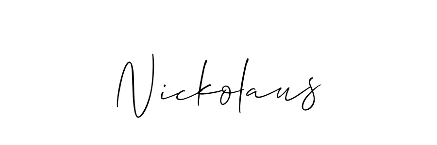 Once you've used our free online signature maker to create your best signature Allison_Script style, it's time to enjoy all of the benefits that Nickolaus name signing documents. Nickolaus signature style 2 images and pictures png