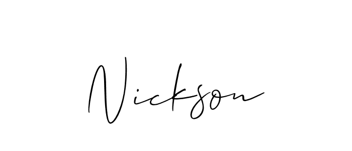 Nickson stylish signature style. Best Handwritten Sign (Allison_Script) for my name. Handwritten Signature Collection Ideas for my name Nickson. Nickson signature style 2 images and pictures png