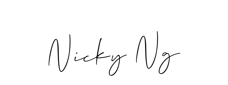 This is the best signature style for the Nicky Ng name. Also you like these signature font (Allison_Script). Mix name signature. Nicky Ng signature style 2 images and pictures png