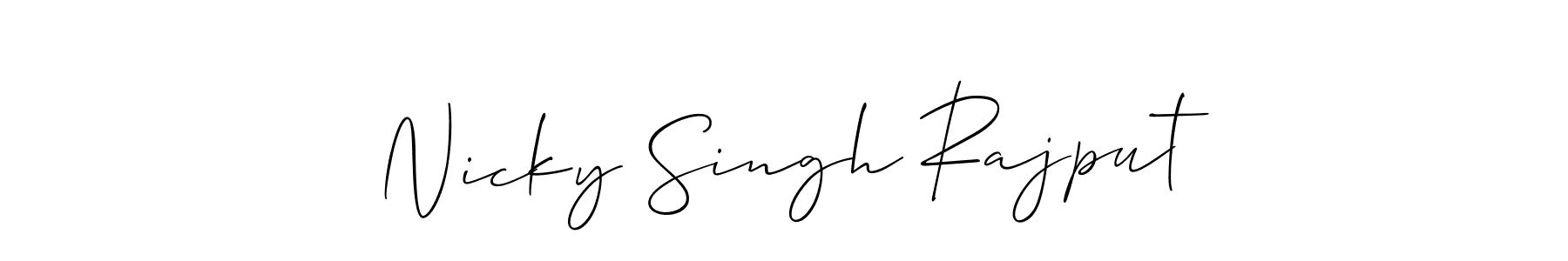 Nicky Singh Rajput stylish signature style. Best Handwritten Sign (Allison_Script) for my name. Handwritten Signature Collection Ideas for my name Nicky Singh Rajput. Nicky Singh Rajput signature style 2 images and pictures png